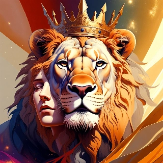 Majestic Lion King Golden Crown Indie Aesthetic