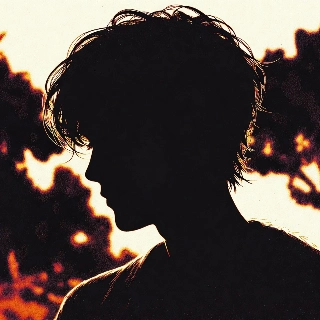 Mystery Silhouette Face in Shadow Indie Aesthetic