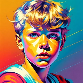 Playful Indie Kid High Saturation Portrait