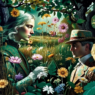 Elegant Old Money Polo Lovers in Floral Garden
