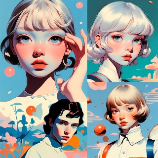 Indie Kid High Saturation Vintage Scenery Portrait