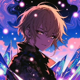 Playful Indie Kid in High Saturation Anime Portrait