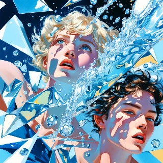 Crystal Clear Water Splash Duo Portraits