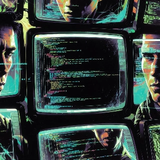 Dark Hacker Vibe Code Screens Profile Art