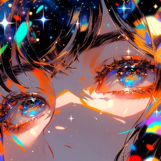 Dreamy Starlit Eyes in Ethereal AI Art