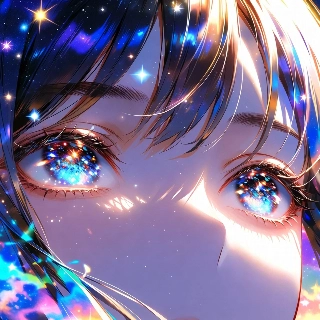 Dreamy Starry Eyes Anime Portrait PFP