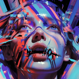 Glitch Art Aesthetic Digital Error Portrait
