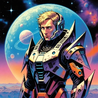 Cyberpunk Space Marine Planetaire Achtergrond PFP