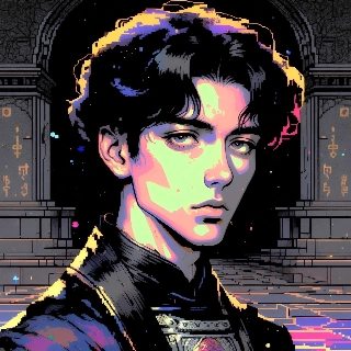 Dungeon Crawler Dark Pixel Aesthetic Anime Portrait
