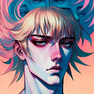 Old School Anime Pixelretro Blonde Waifu Portrait