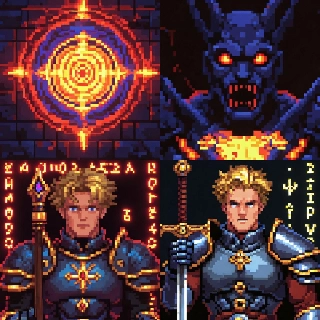 Dungeon Crawler Dark Pixel Knight PFP
