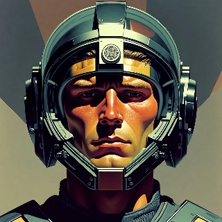 Intense Mecha Pilot Sci-Fi Helmet 90s Anime