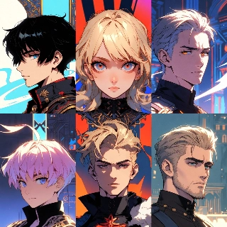 Dark Dungeon Crawler Anime Character Grid Pixel Aesthetic