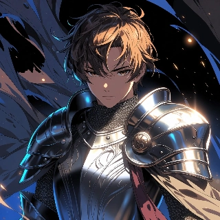 Dark Fantasy Knight in Shining Silver Armor Anime PFP