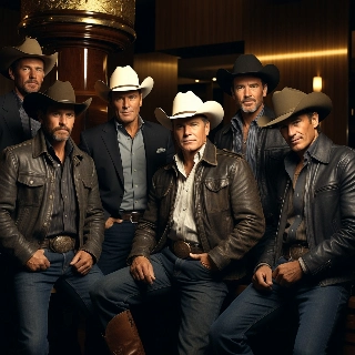 Confident Smirk Cowboy Boss Energy Group Portrait
