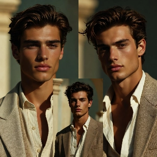 Cool Quiet Luxury Boy No Logo Fashion Portrait