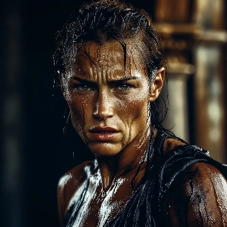 นักกีฬาผู้มุ่งมั่น ความอดทน เหงื่อ ภาพบุคคลอันทรงพลัง
