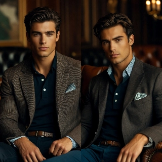 Old Money Aesthetic Polo Style Cool Boy Portrait