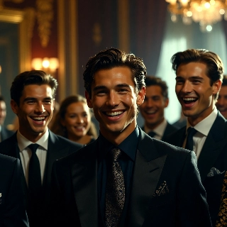 Radiant Laughter Cool Boy in Luxe Suit Group