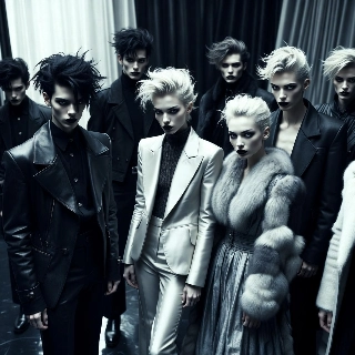 Androgynous Grunge Emo Models in High-End Streetwear