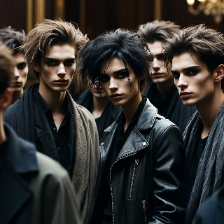 Grunge Emo Tech Billionaire Ensemble Portrait
