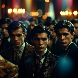 Lonely Sad Boy Cinematic Bokeh Crowd Portrait