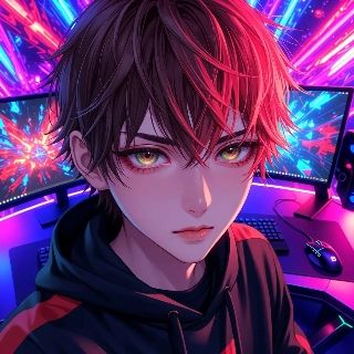 Pro Gamer Anime Boy RGB Gaming Setup