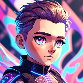 Cute Chibi Cyber Staff Anime Character