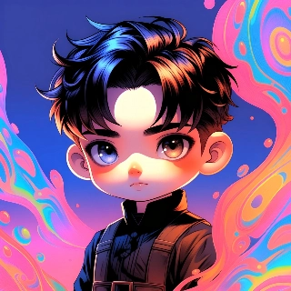 Cute Chibi Server Staff Character in Anime Style