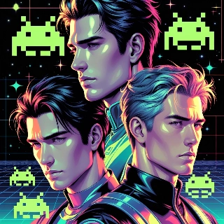 Retro Space Invaders Alien Thème Profile Art