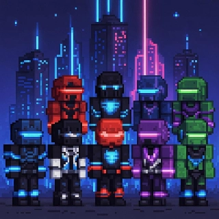 Cyberpunk Neon Minecraft Skins Futuristic City