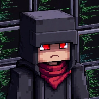 Dark Hacker Minecraft Skin Pixel Art PFP