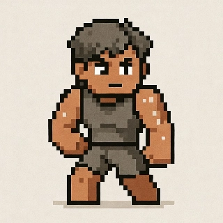 ภาพพิกเซลของนักกีฬา Minecraft เหงื่อท่วมตัวผู้มุ่งมั่น