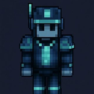 Futuristic Minecraft Armored Metaverse Avatar Pixel Art