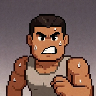 Determined Sweaty Athlete Roblox Pixel Art PFP