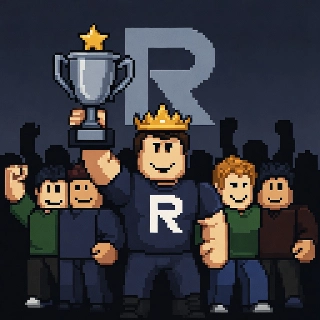 Roblox E-Sports Champion Holding Trophy Pixel Art