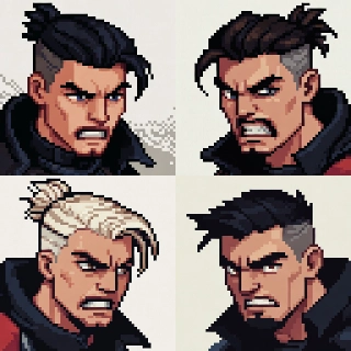 Fierce Valorant Agent Pixel Art Portraits
