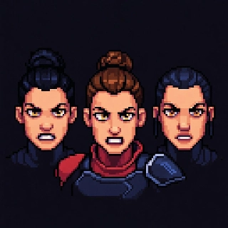Fierce Valorant Agent Pixel Art Triad PFPs