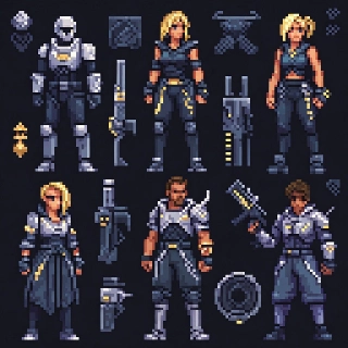 Low Poly Retro PS1 Valorant Agents Pixel Art