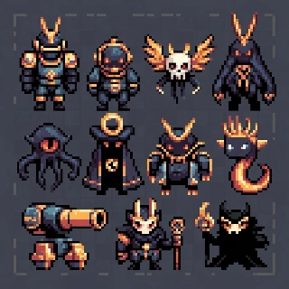 Pocket Monster Style Pixel Creatures Valorant PFPs