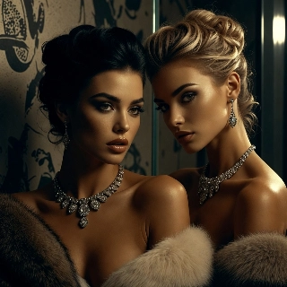 Arrogant Elite Baddie Girls Looking Down Luxe Style