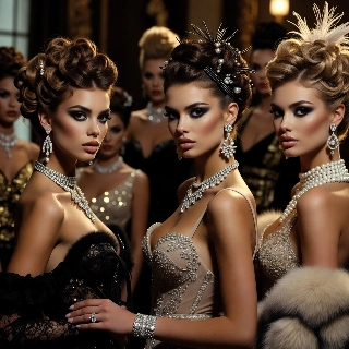 Bold Baddie Girls in Luxe Art Deco Glamour