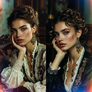 Bored Cool Baddie Girl Leaning on Hand Vintage Aesthetic