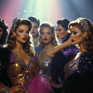 Vibrant Y2K Retro Baddie Girls Glam Fashion