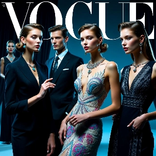 Mode-icoon Vogue-cover Koreaanse stijl meisje PFP