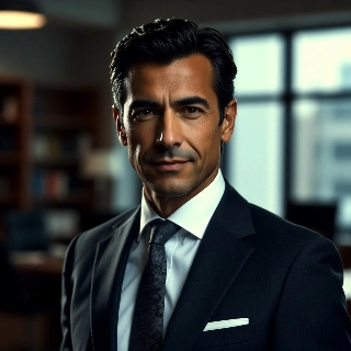 Modern Executive in Sharp Suit Korean Style