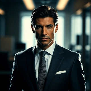 Modern Korean Executive in Sharp Suit Portrait