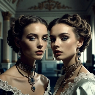 Arrogant Elite Twin Soft Girls Portrait