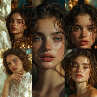 Playful Indie Kid Girl High Saturation Portrait