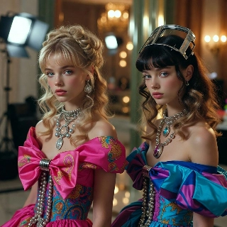 ภาพถ่ายสาวสวยสไตล์เรโทร Y2K สดใส